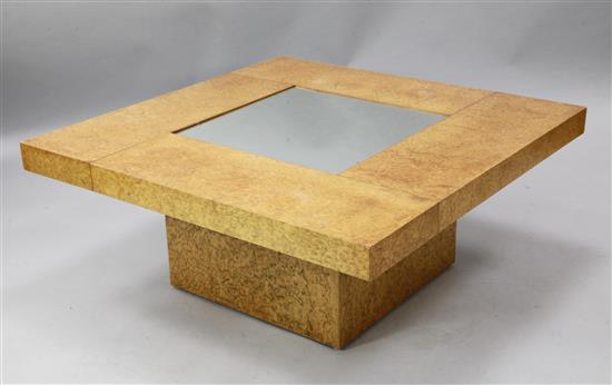 A modern burrwood occasional table,